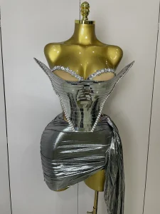 Gold Sparkly Sequin Two-Piece Set